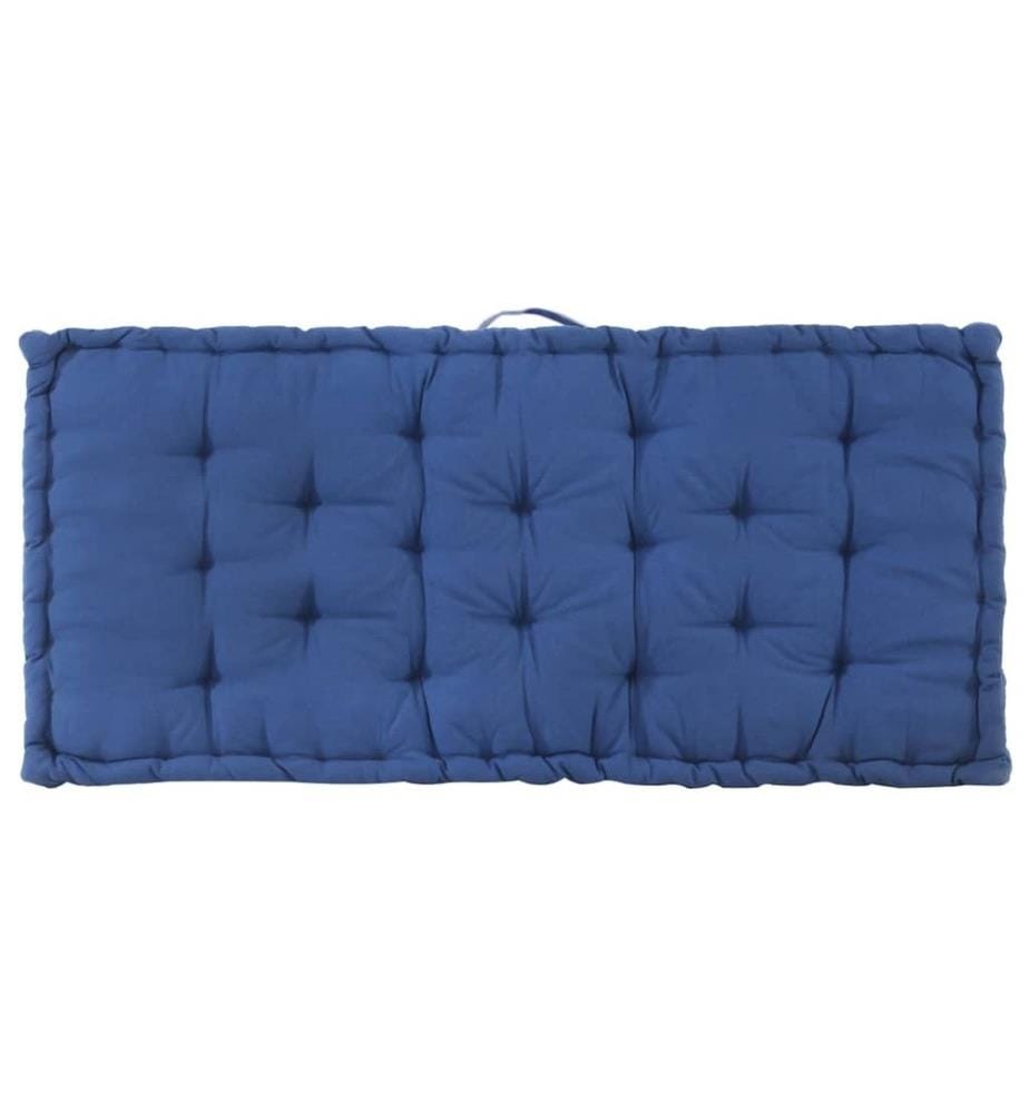Coussin de plancher de palette Coton 120x80x10 cm Bleu clair