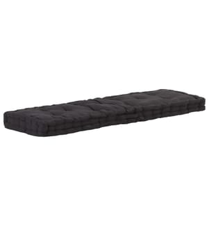 Palettenkissen Baumwolle 120×40×7 cm Schwarz