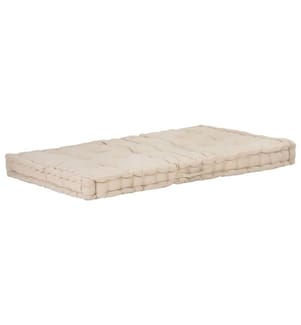 Palettenkissen Baumwolle 120×80×10 cm Beige