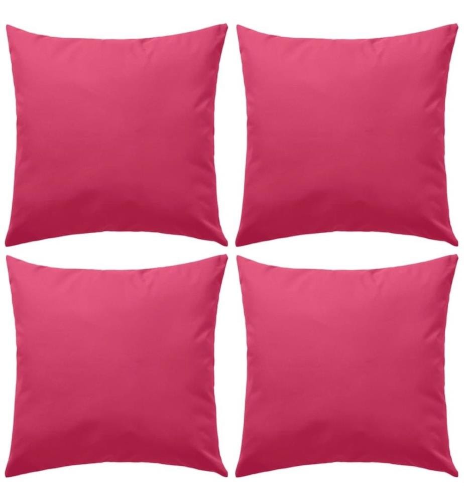 Oreiller d'extérieur 4 pcs 45 x 45 cm Rose