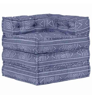 Modularer Pouf Indigo Stoff