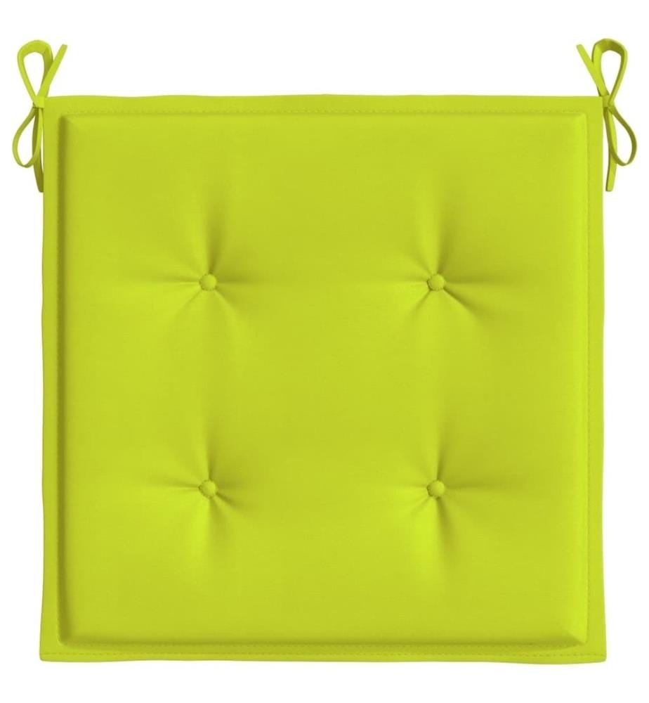 Gartenstuhl-Kissen 2 Stk. Hellgrün 40x40x3 cm Oxford-Gewebe