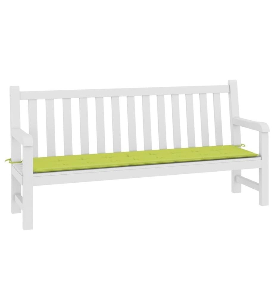 Coussin de banc de jardin vert brillant 150x50x3cm tissu oxford