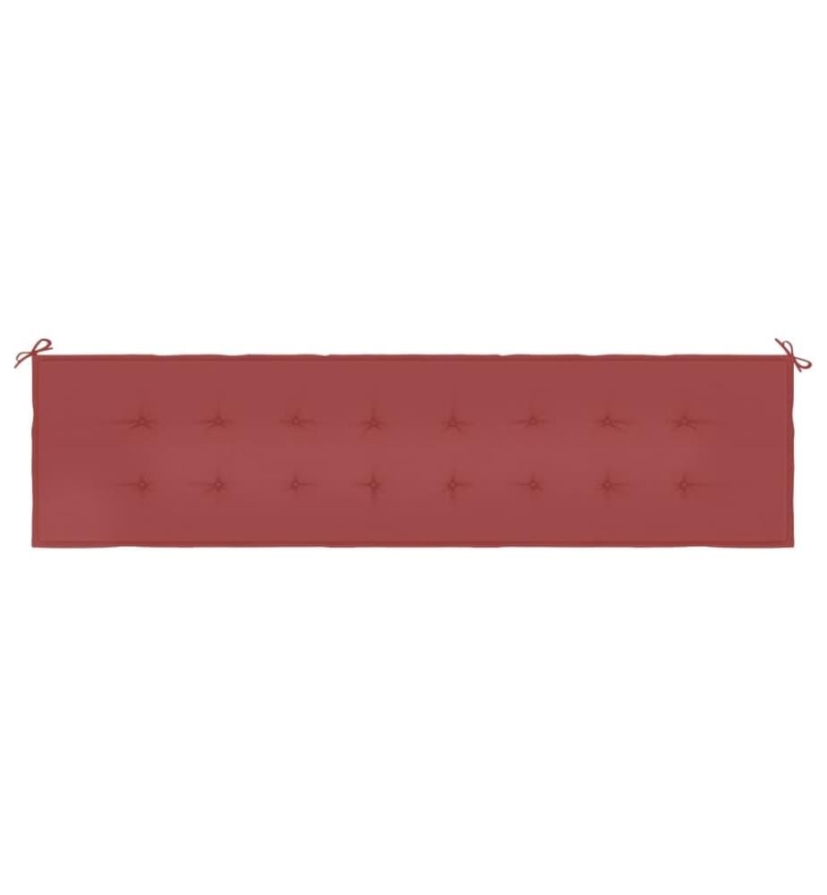 Gartenbank-Auflage Weinrot 200x50x3 cm Oxford-Gewebe