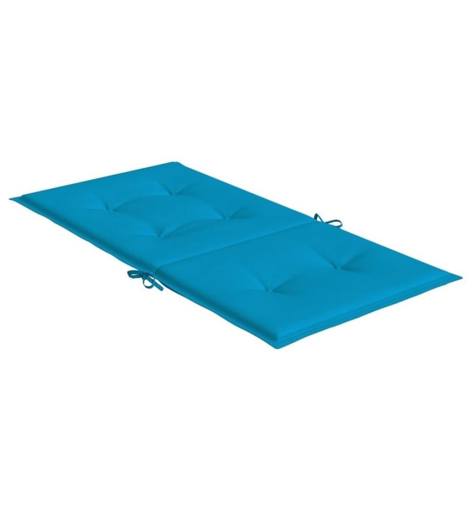 Coussins de chaise de jardin à dossier bas lot de 6 bleu