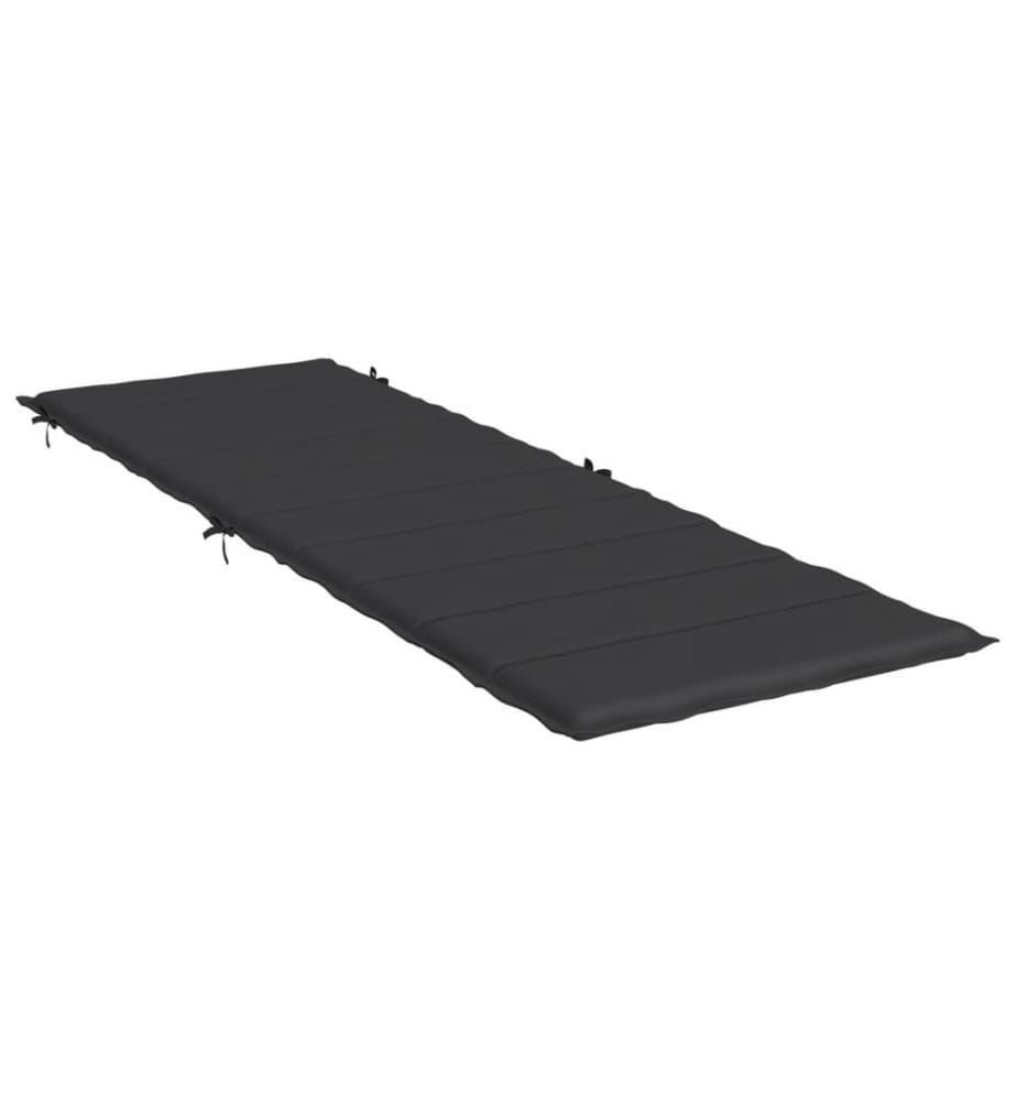 Coussin de chaise longue noir 186x58x3 cm tissu oxford