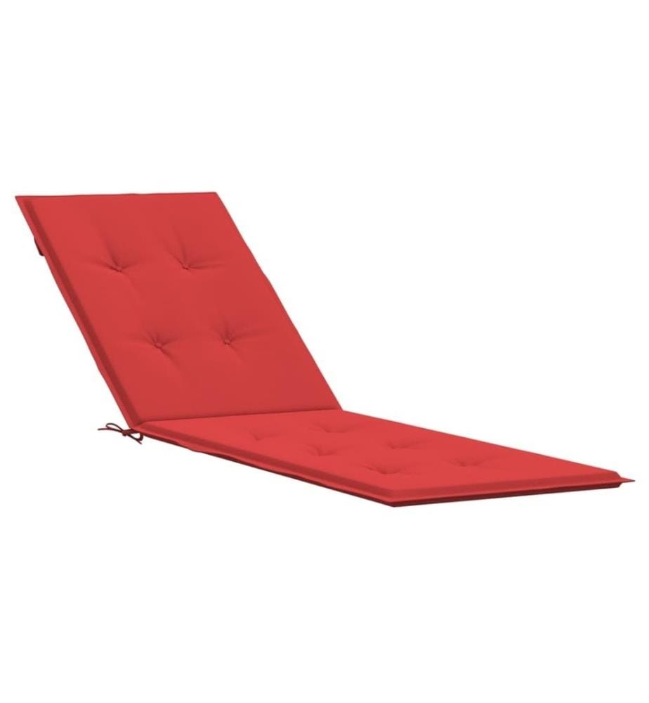 Coussin de chaise de terrasse rouge (75+105)x50x3 cm