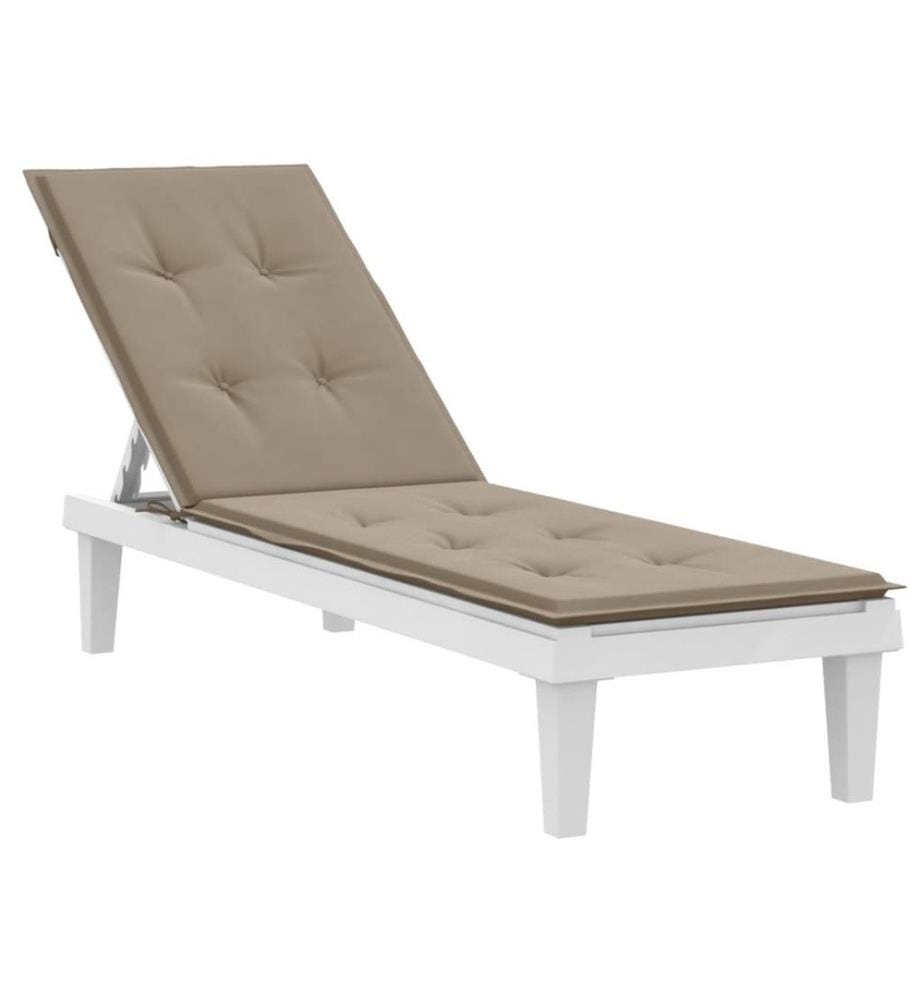 Coussin de chaise de terrasse taupe (75+105)x50x3 cm