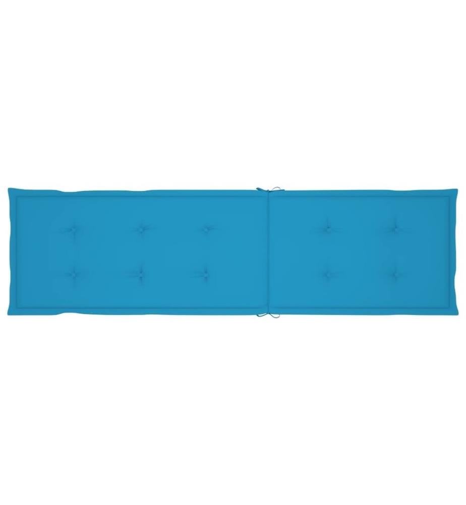 Coussin de chaise de terrasse bleu (75+105)x50x3 cm