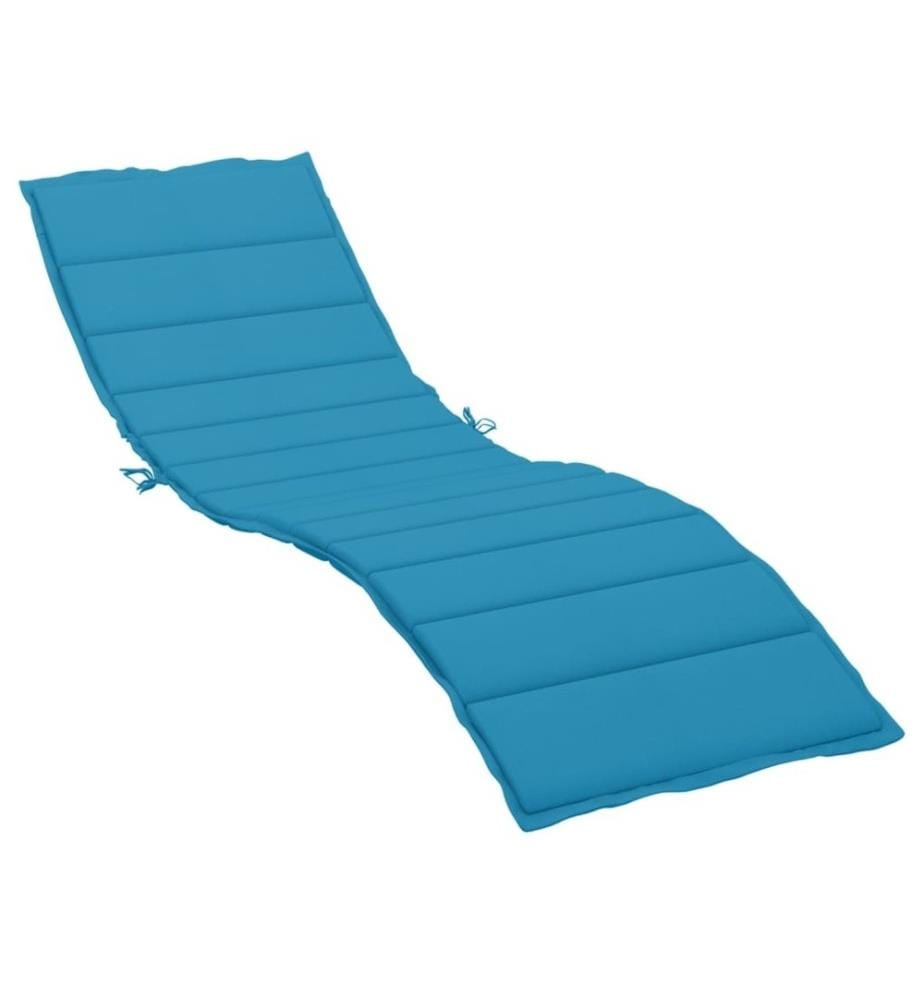Coussin de chaise longue bleu 200x70x3 cm tissu oxford