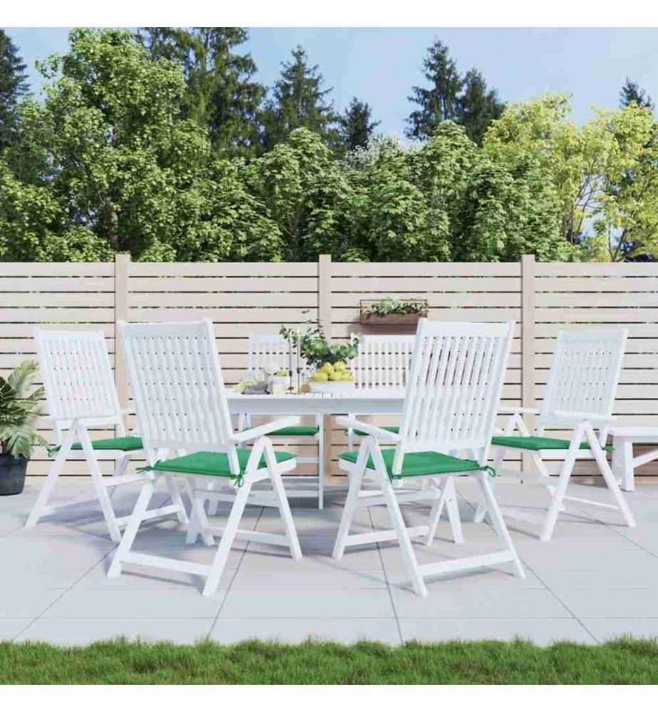 Gartenstuhl-Kissen 6 Stk. Grün 40x40x3 cm Oxford-Gewebe