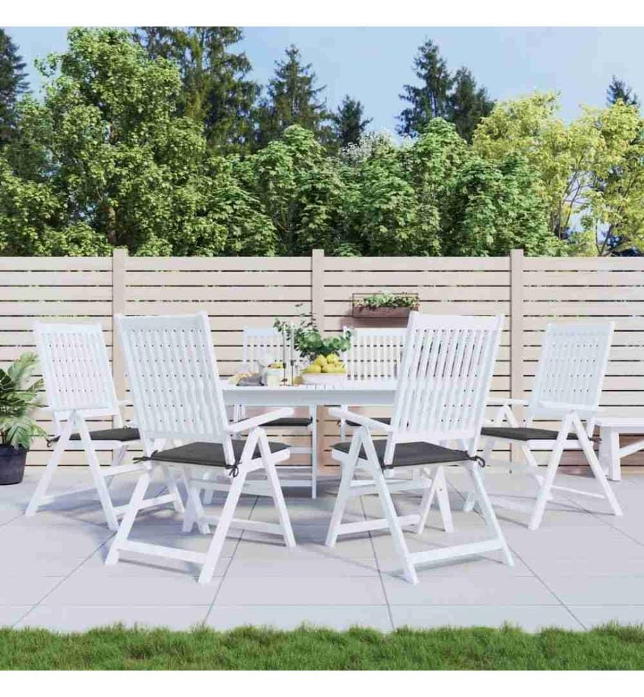 Gartenstuhl-Kissen 6 Stk. Anthrazit 50x50x3 cm Oxford-Gewebe
