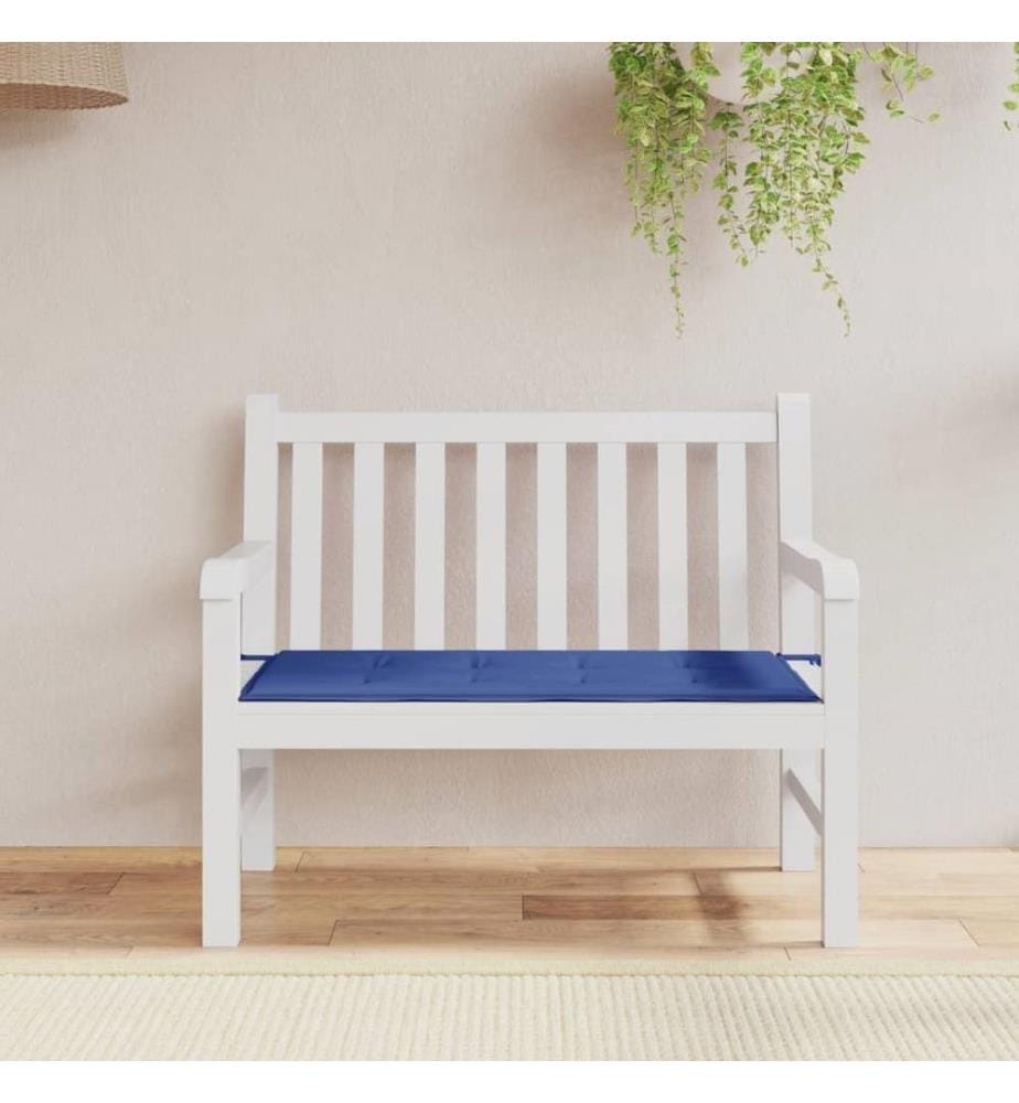 Coussin de banc de jardin bleu royal 100x50x3 cm tissu oxford