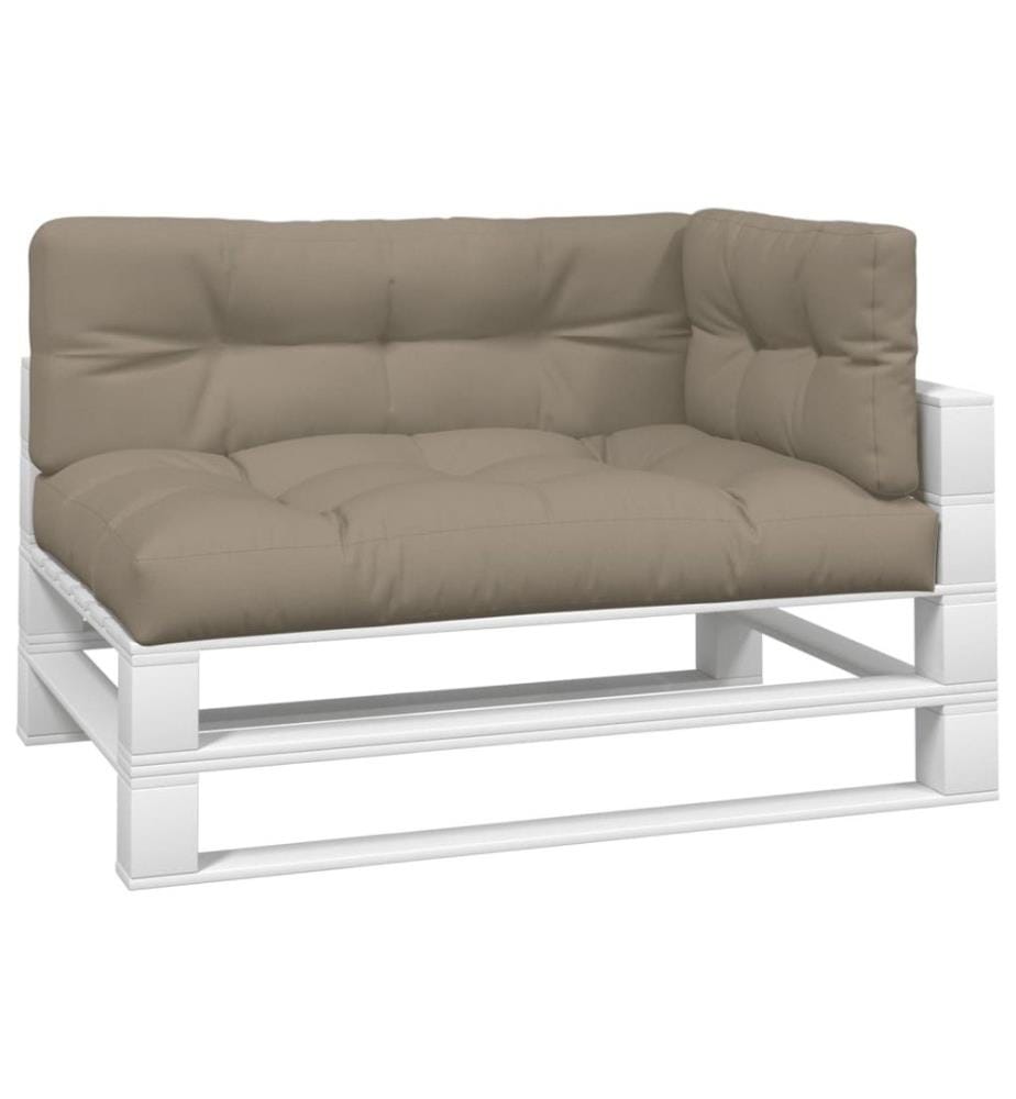 Coussins de palette 3 pcs taupe tissu