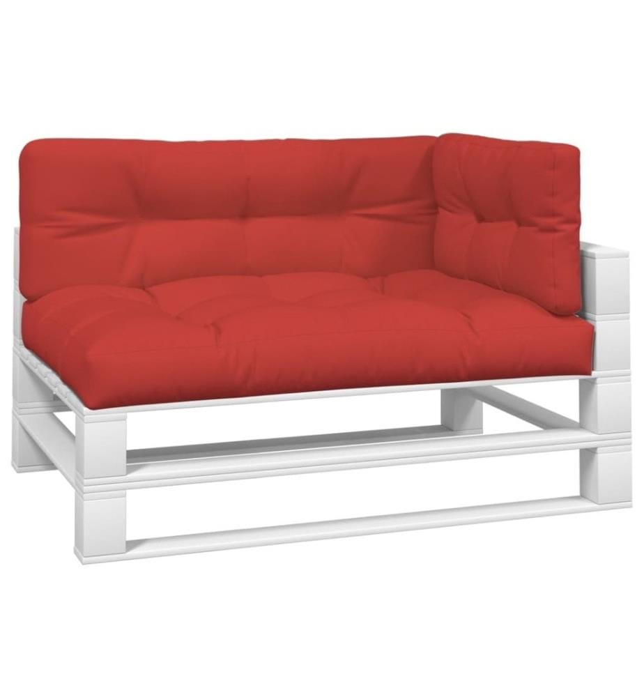 Coussins de palette 3 pcs rouge tissu