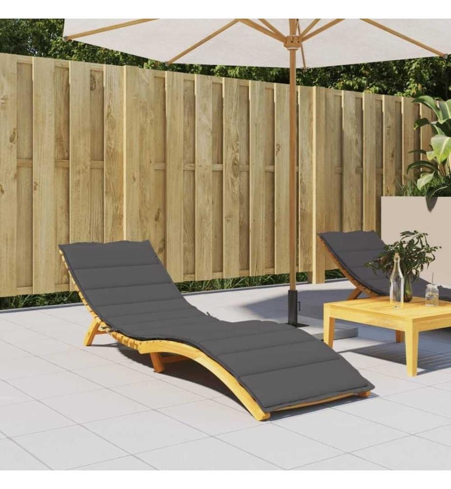 Sonnenliegen-Auflage Anthrazit 200x50x3 cm Oxford-Gewebe