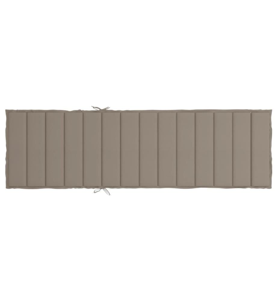 Coussin de chaise longue taupe 200x60x3 cm tissu oxford