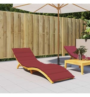 Coussin de chaise longue rouge bordeaux 200x50x3cm tissu oxford