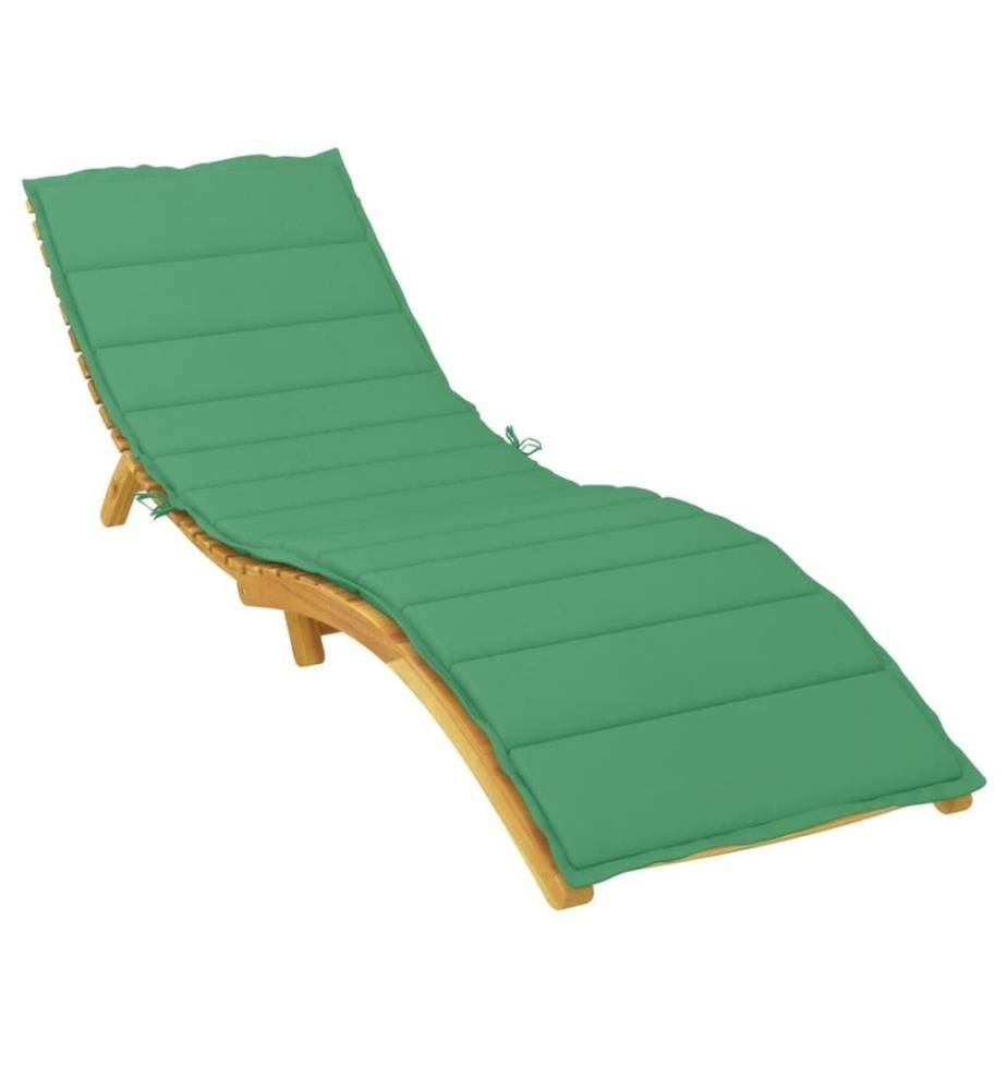Coussin de chaise longue vert 200x60x3 cm tissu oxford