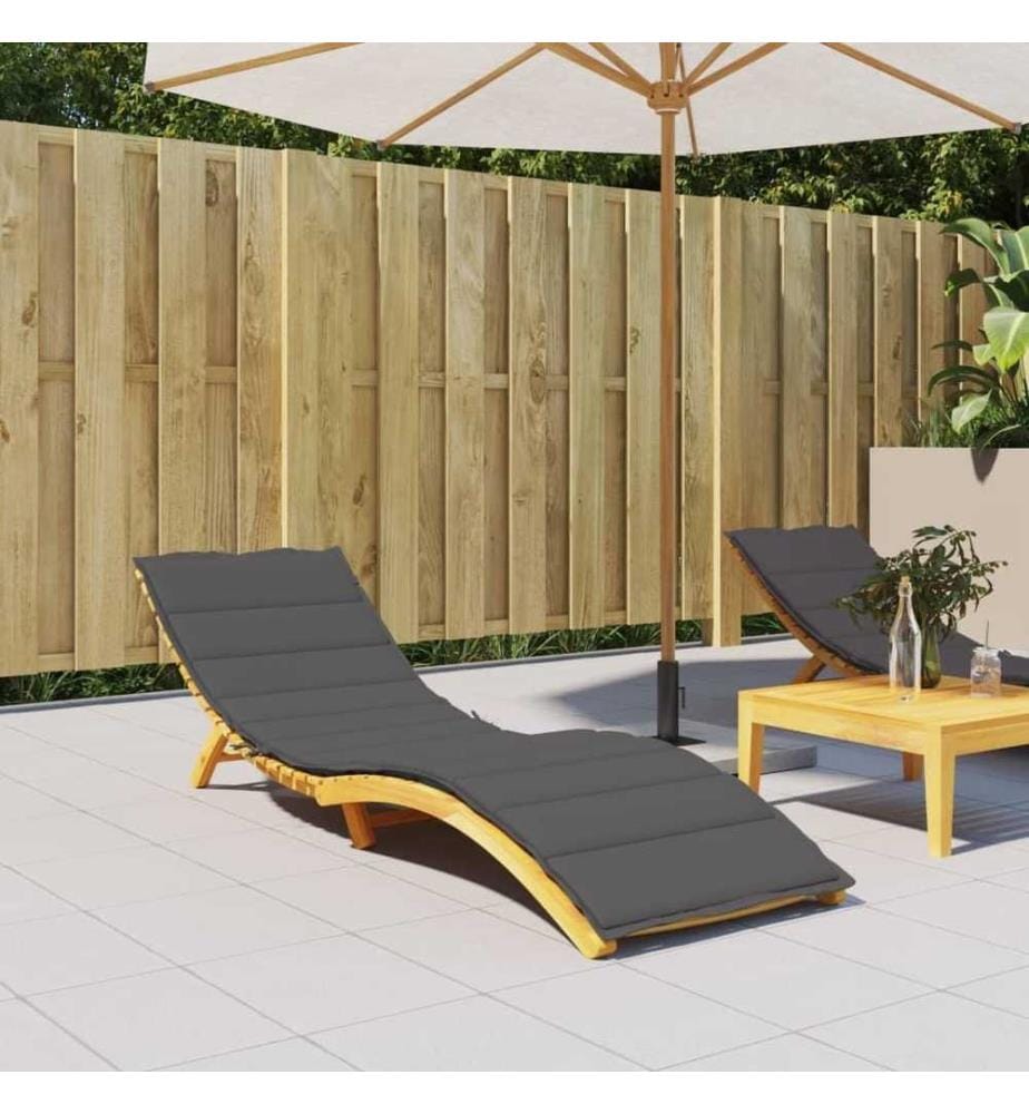 Sonnenliegen-Auflage Anthrazit 200x70x3 cm Oxford-Gewebe