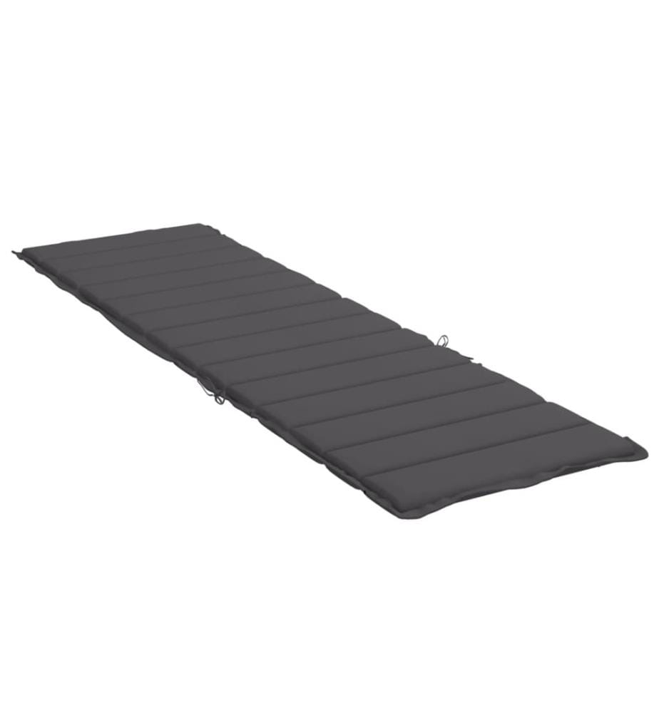 Sonnenliegen-Auflage Anthrazit 200x70x3 cm Oxford-Gewebe