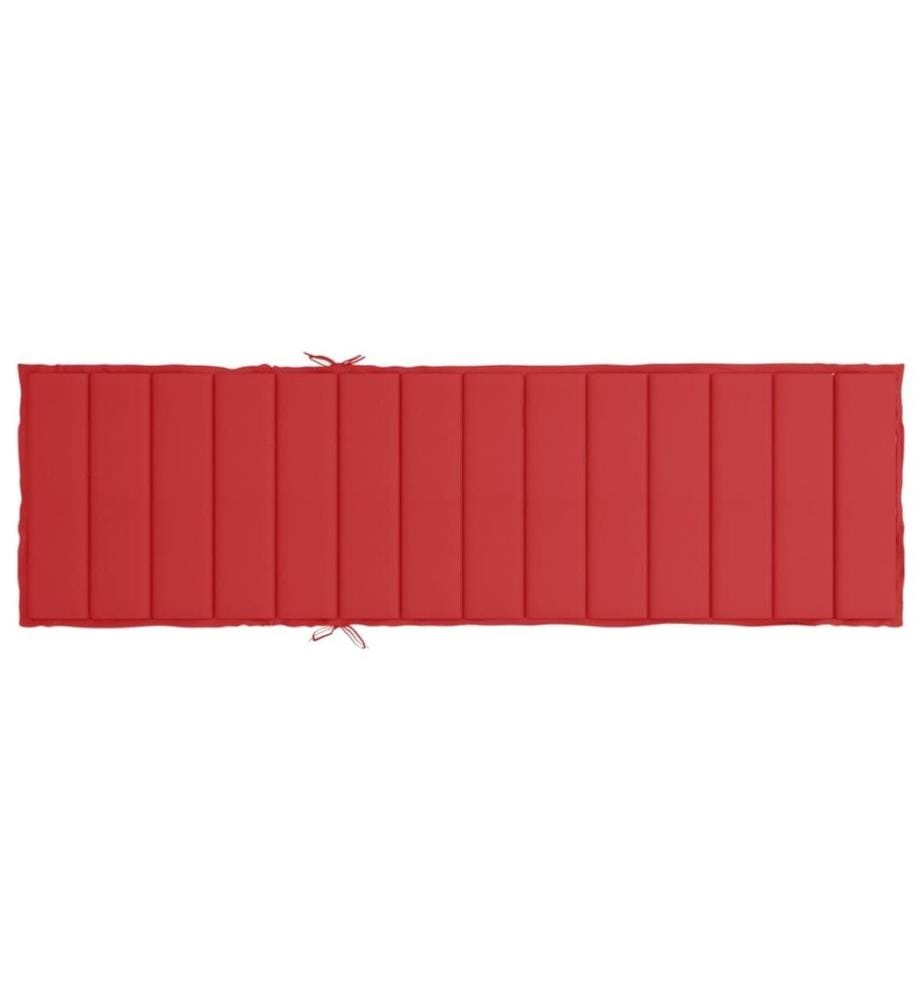 Coussin de chaise longue rouge 200x60x3 cm tissu oxford