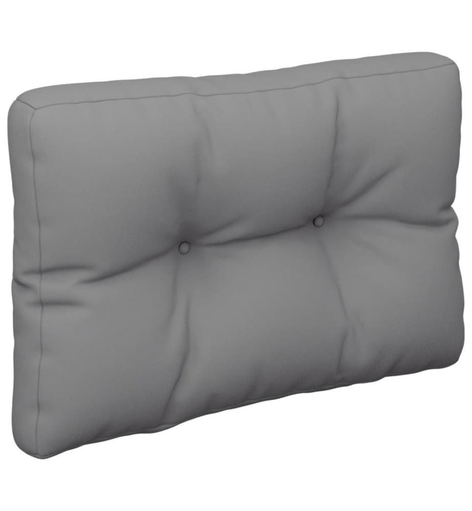 Coussin de palette gris 50x40x12 cm tissu