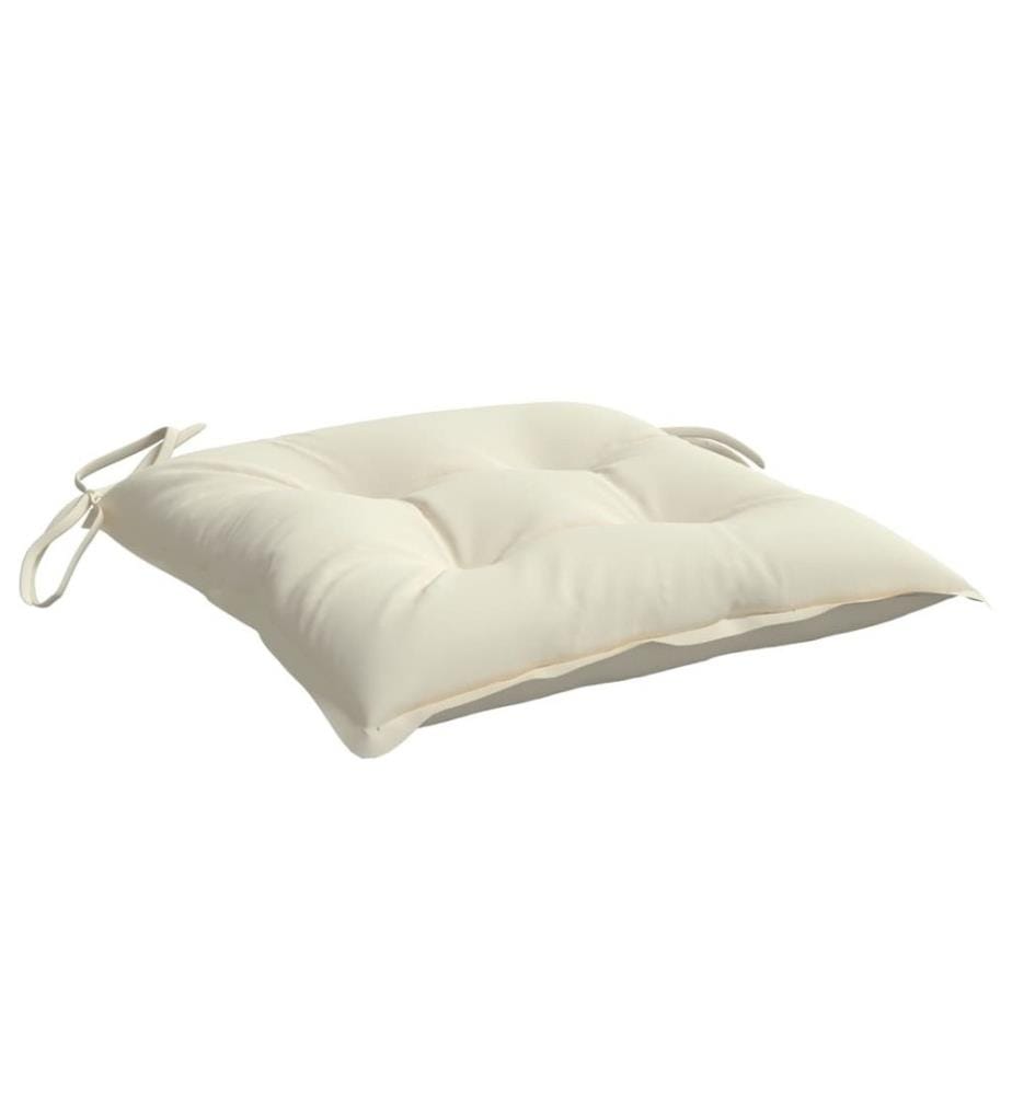 Stuhlkissen 2 Stk. Cremeweiss 40x40x7 cm Oxford-Gewebe