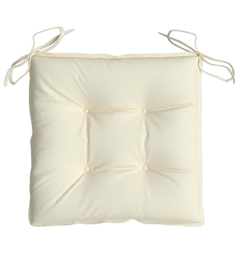 Stuhlkissen 2 Stk. Cremeweiss 40x40x7 cm Oxford-Gewebe