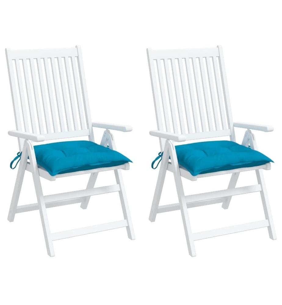 Coussins de chaise 2 pcs bleu clair 50x50x7 cm tissu oxford