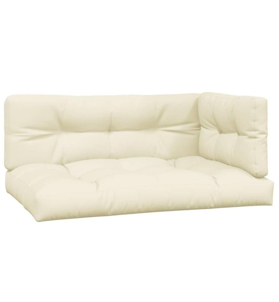 Palettenkissen 3-tlg. Creme Stoff