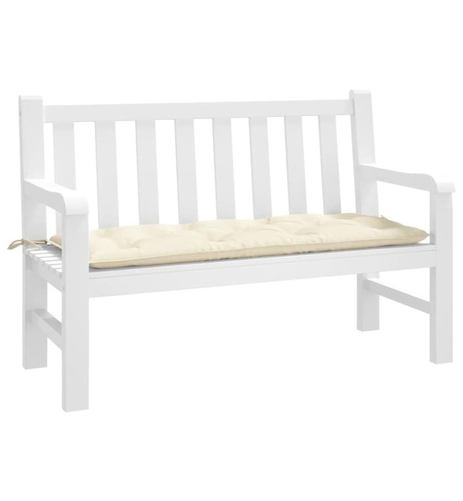 Gartenbank-Auflage Cremeweiss 120x50x7 cm Oxford-Gewebe