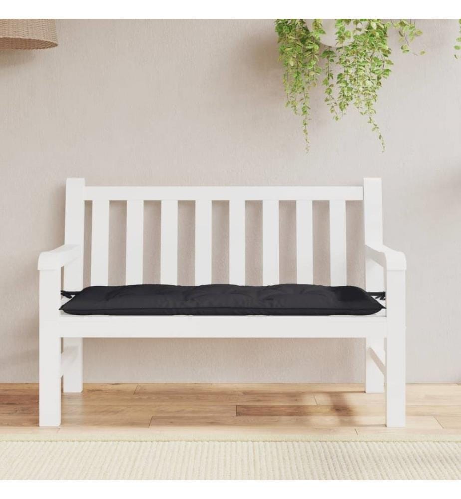 Gartenbank-Auflage Schwarz 120x50x7 cm Oxford-Gewebe