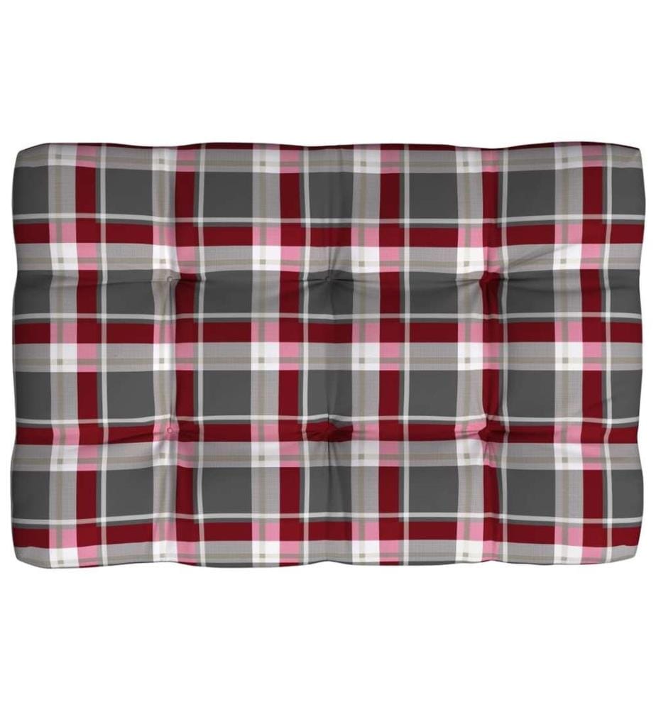 Palettensofa-Auflagen 7 Stk. Rot Karomuster
