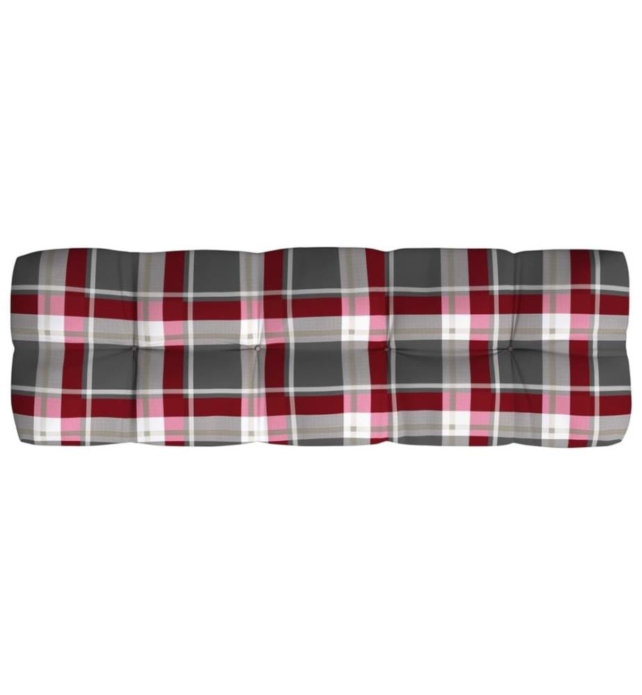 Palettensofa-Auflagen 7 Stk. Rot Karomuster