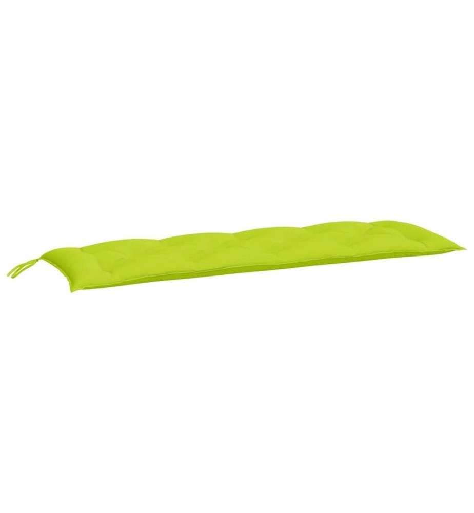 Coussin de banc de jardin vert brillant 150x50x7cm tissu oxford
