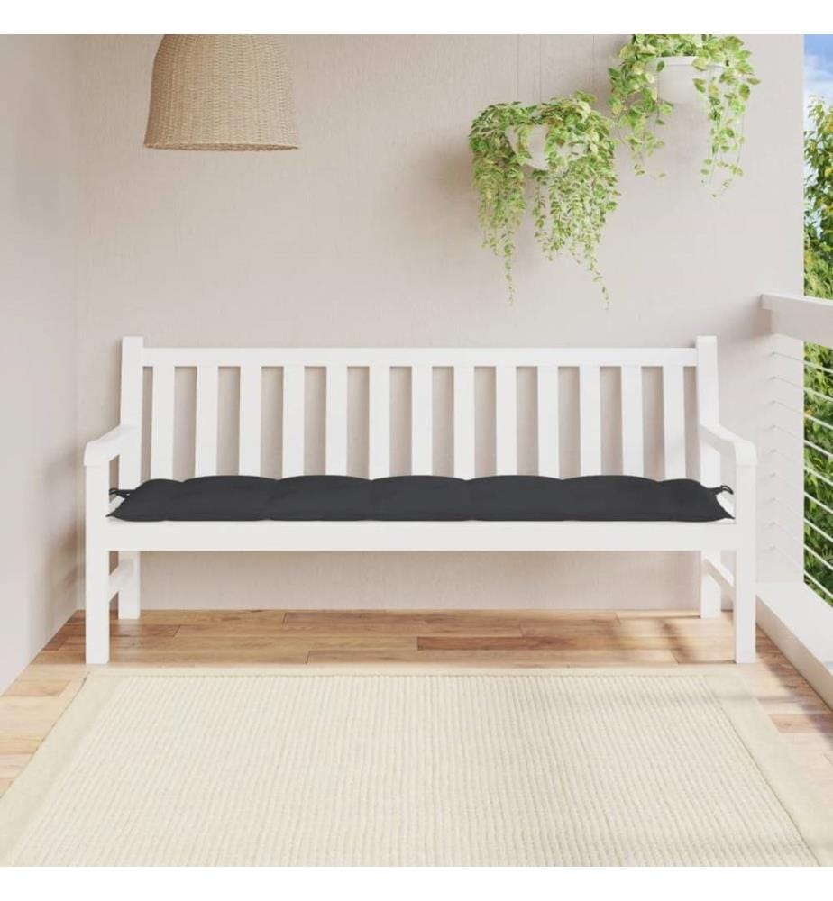 Gartenbank-Auflage Schwarz 180x50x7 cm Oxford-Gewebe