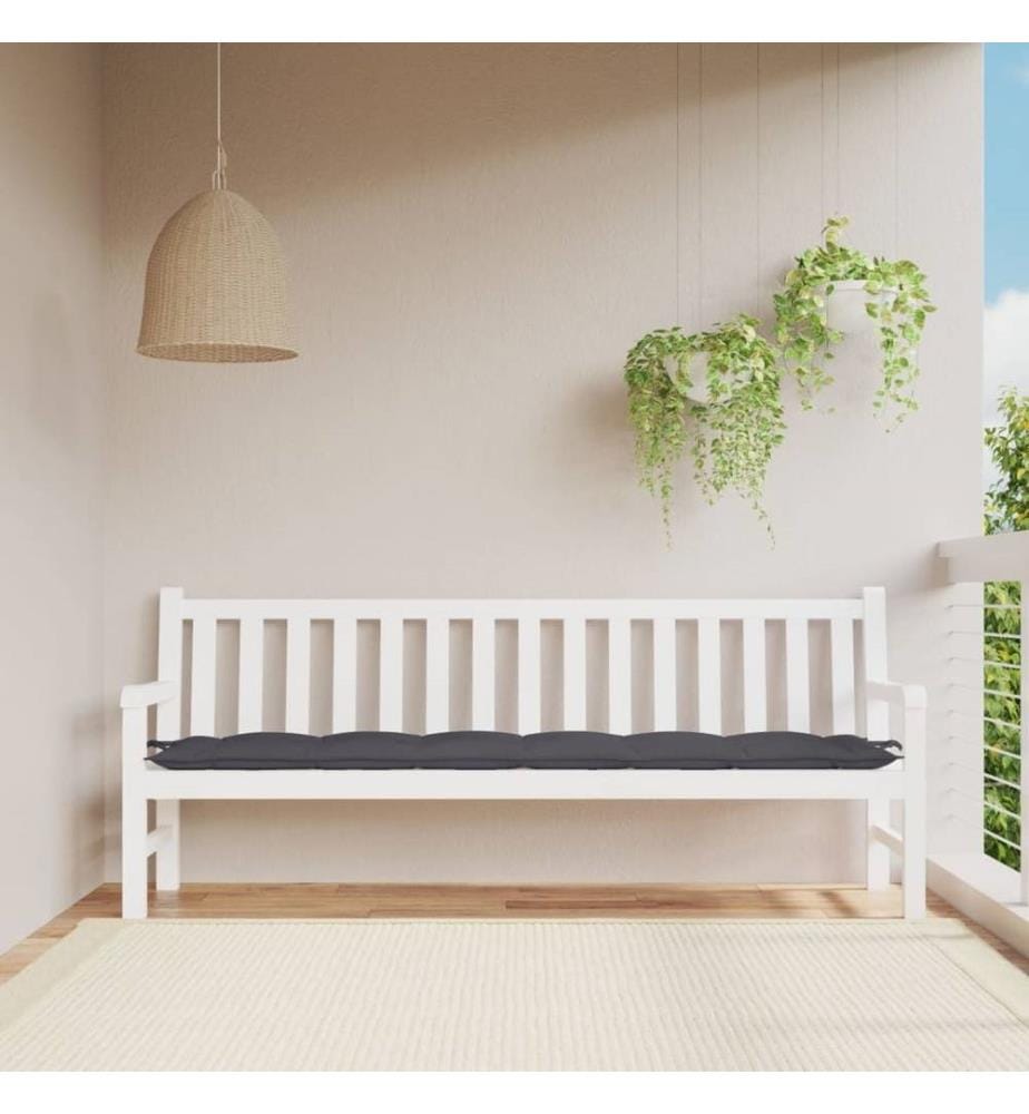 Gartenbank-Auflage Anthrazit 200x50x7 cm Oxford-Gewebe