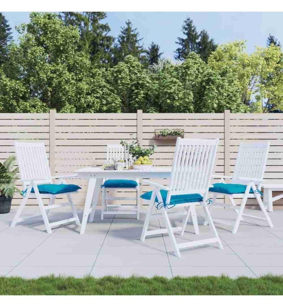 Stuhlkissen 4 Stk. Hellblau 40x40x7 cm Oxford-Gewebe