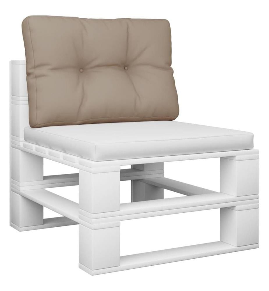 Palettenkissen Taupe 60x40x12 cm Stoff