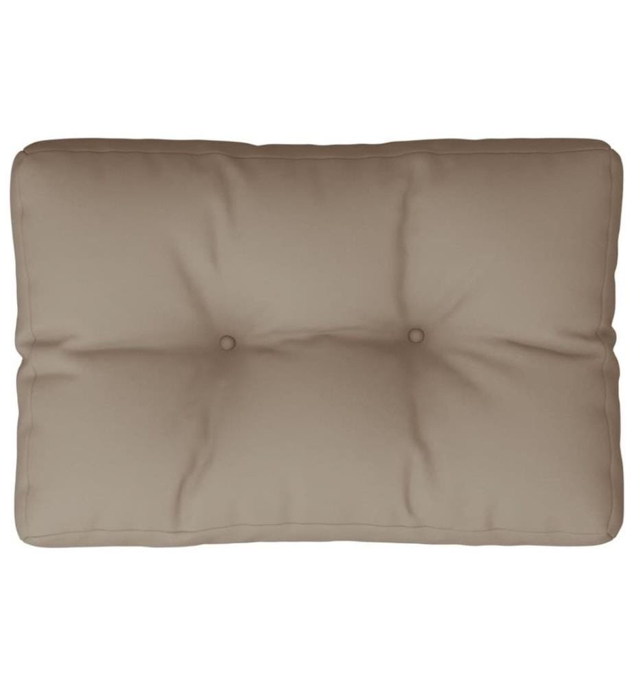 Palettenkissen Taupe 60x40x12 cm Stoff