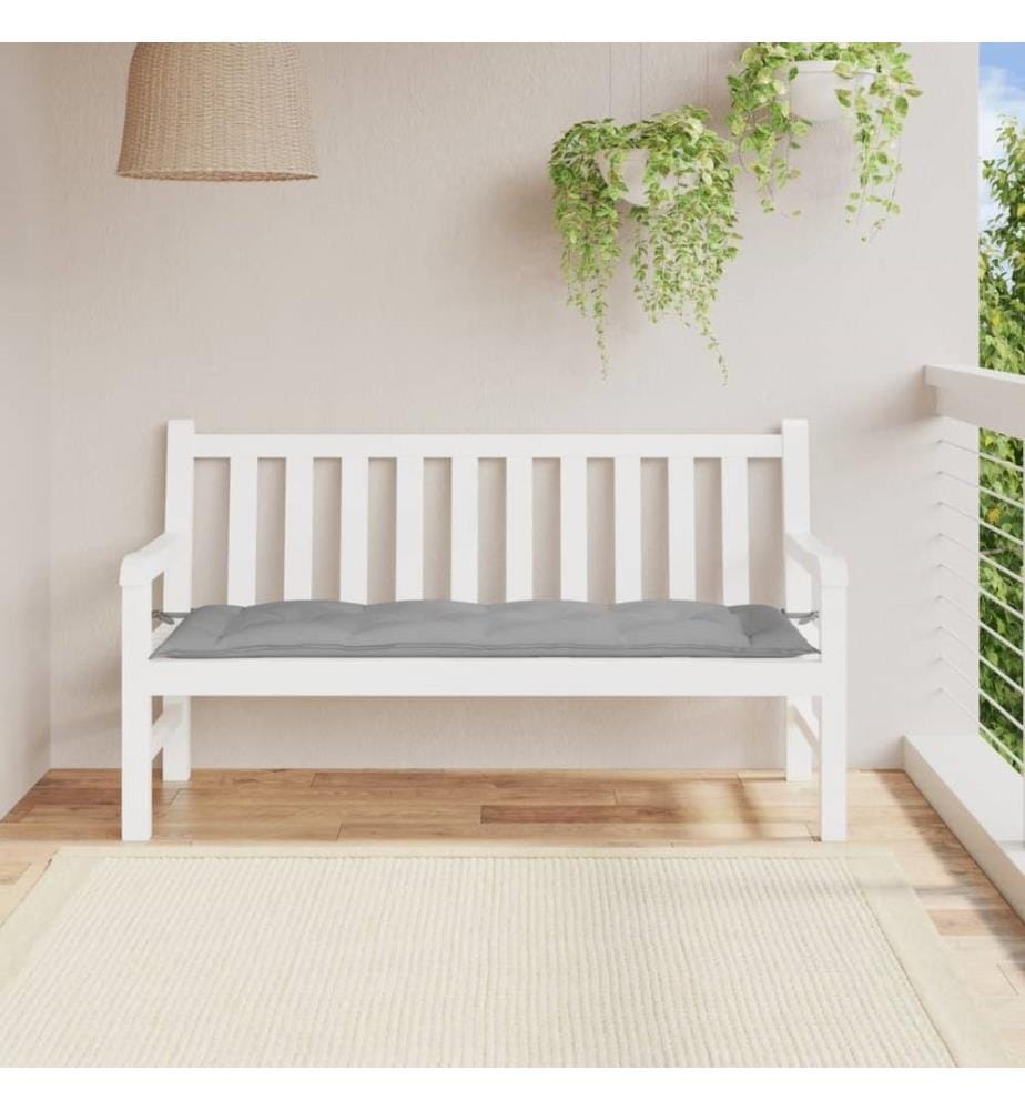 Gartenbank-Auflage Grau 150x50x7 cm Oxford-Gewebe
