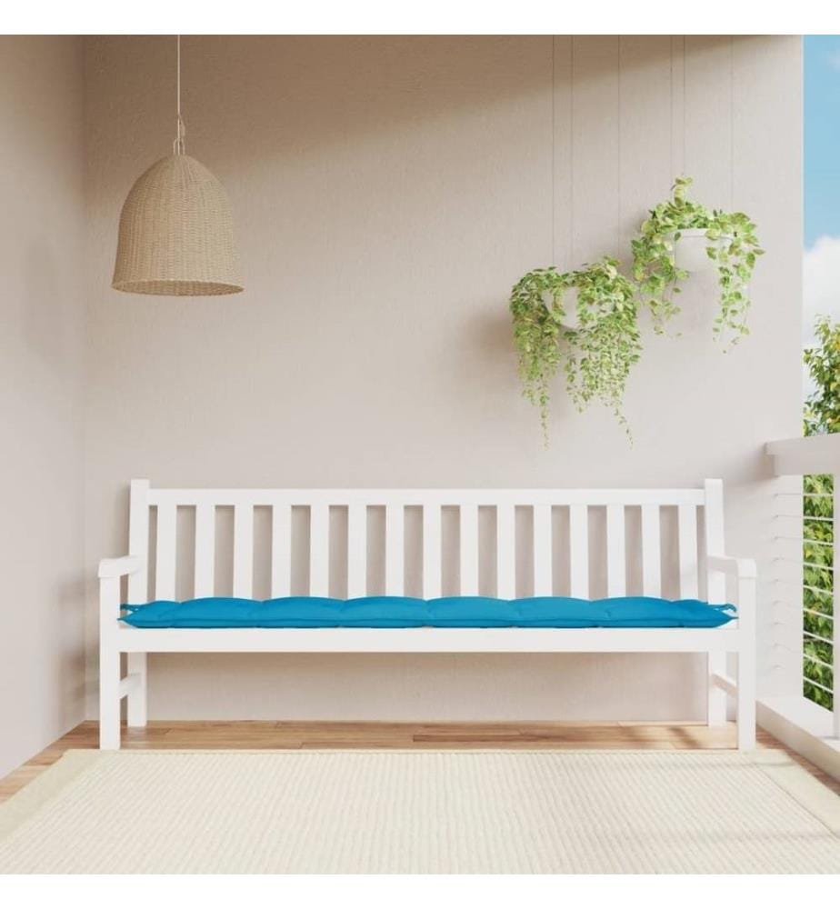 Gartenbank-Auflage Hellblau 200x50x7 cm Oxford-Gewebe