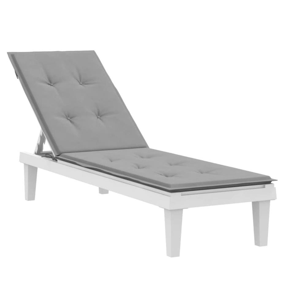Coussin de chaise de terrasse gris (75+105)x50x3 cm
