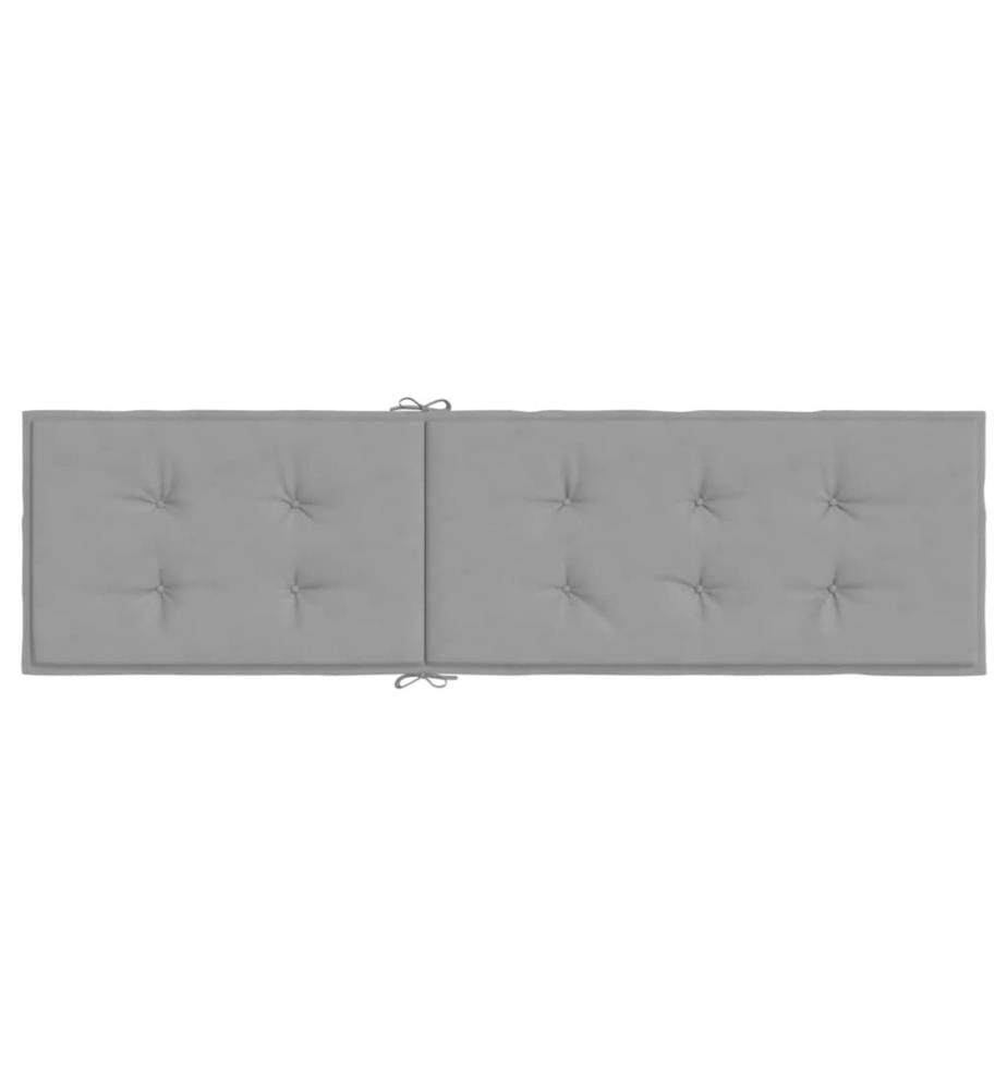 Coussin de chaise de terrasse gris (75+105)x50x3 cm