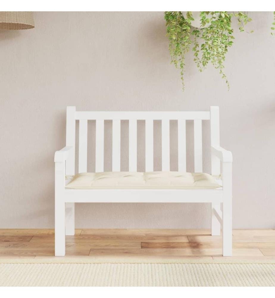 Gartenbank-Auflage Cremeweiss 110x50x7 cm Oxford-Gewebe