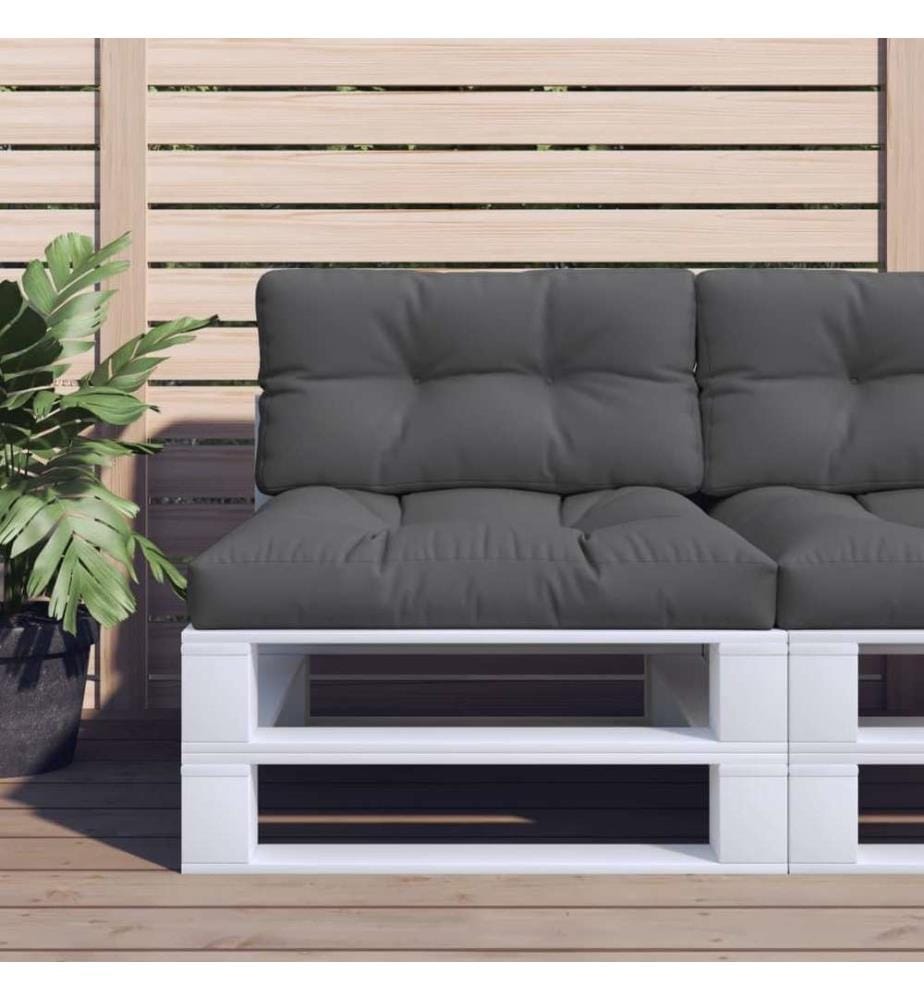 Palettenkissen Anthrazit 70x40x12 cm Stoff