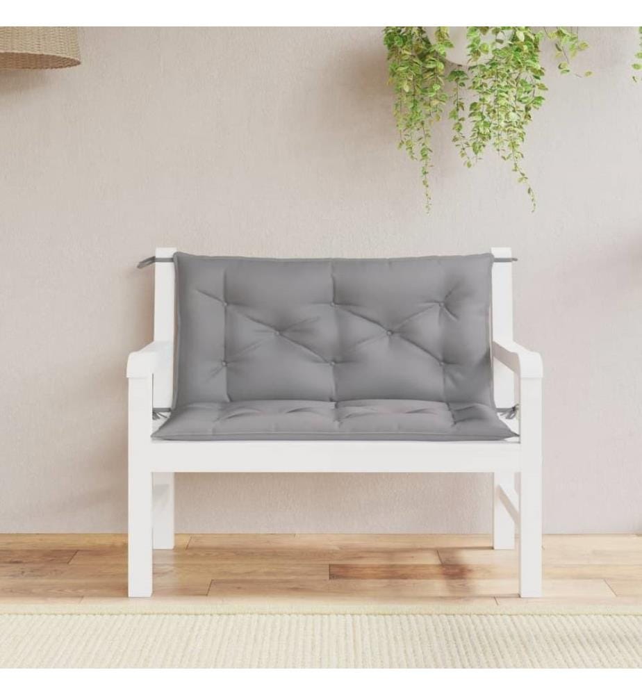 Gartenbank-Auflagen 2 Stk. Grau 100x50x7 cm Oxford-Gewebe