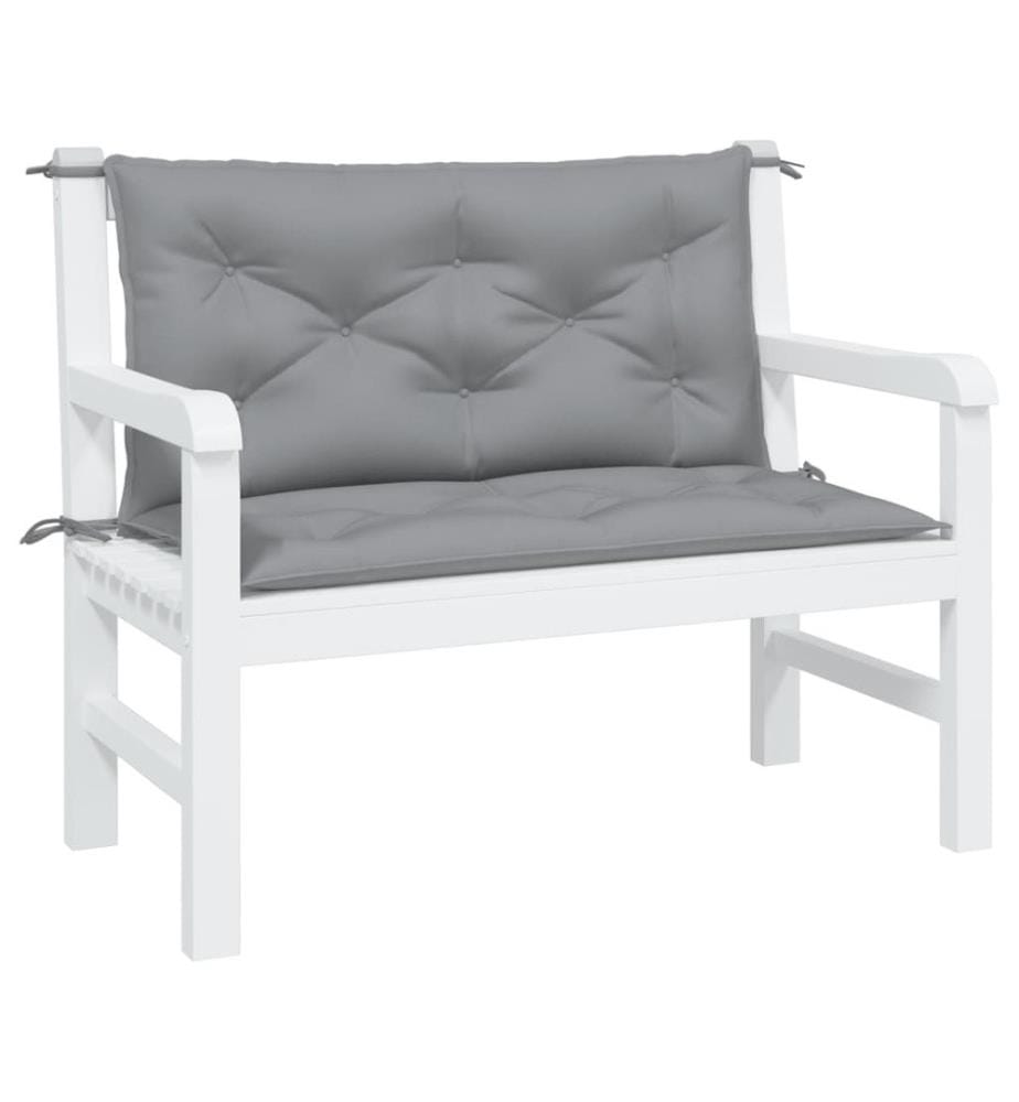 Gartenbank-Auflagen 2 Stk. Grau 100x50x7 cm Oxford-Gewebe