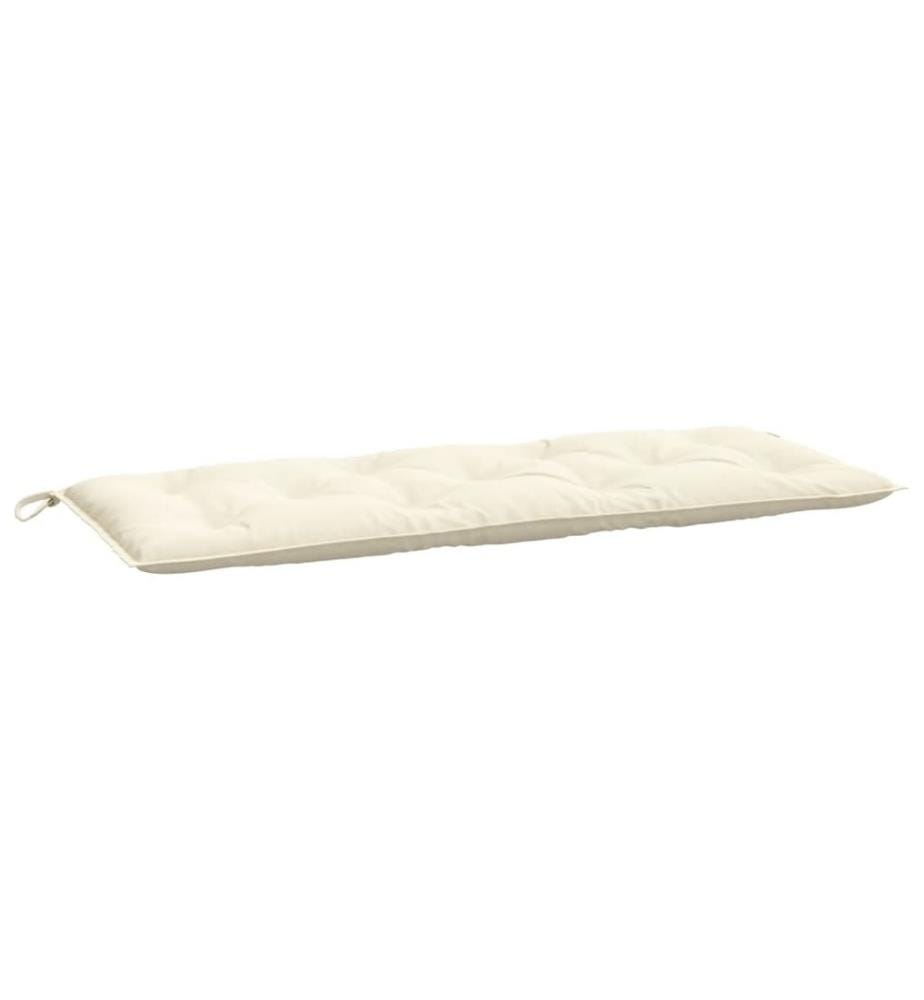 Coussins de banc de jardin 2 pcs blanc crème tissu Oxford